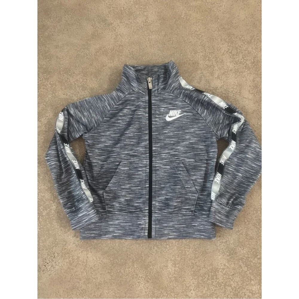 Nike Toddler 2T Gray Marled Track Suit Set Jacket Jogger Pants Logo Tape
